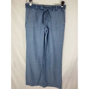 Women's J. Crew Factory Chambray Tie Waist Pants Sz 4